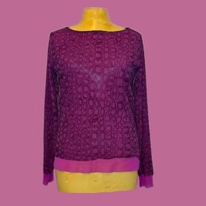 👩🏼‍🎤Crocodile Print Sheer Long Sleeve Top👩🏼‍🎤